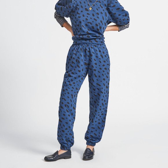 Clare V Pants - Clare V Jaguar Print Sweatpants